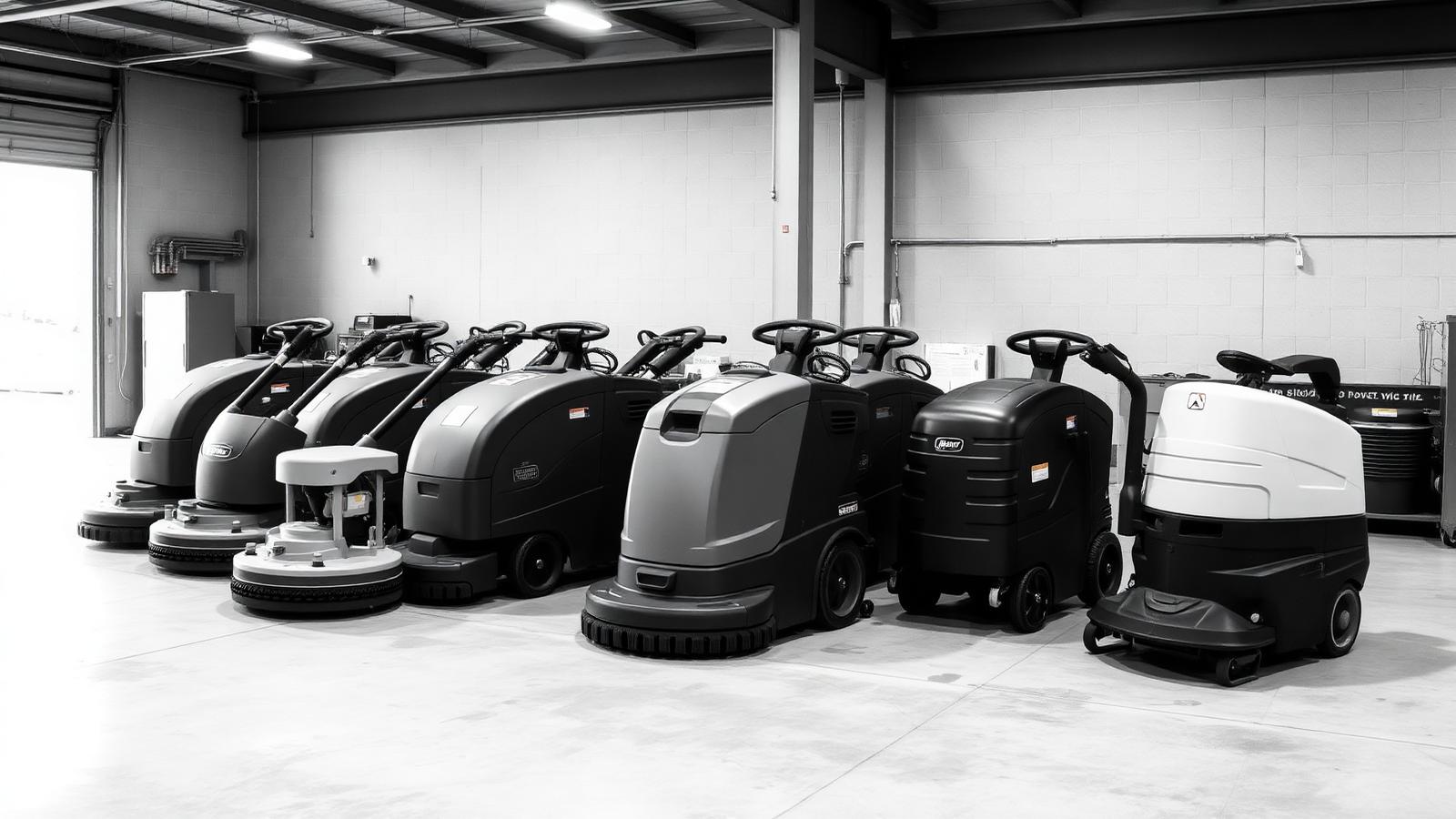 Concrete grinding and dust collection equipment